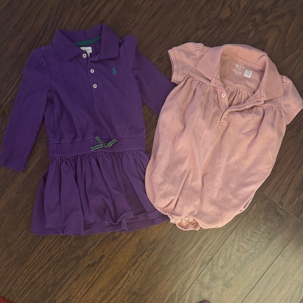 Ralph Lauren Purple and Pink Kids One Pieces